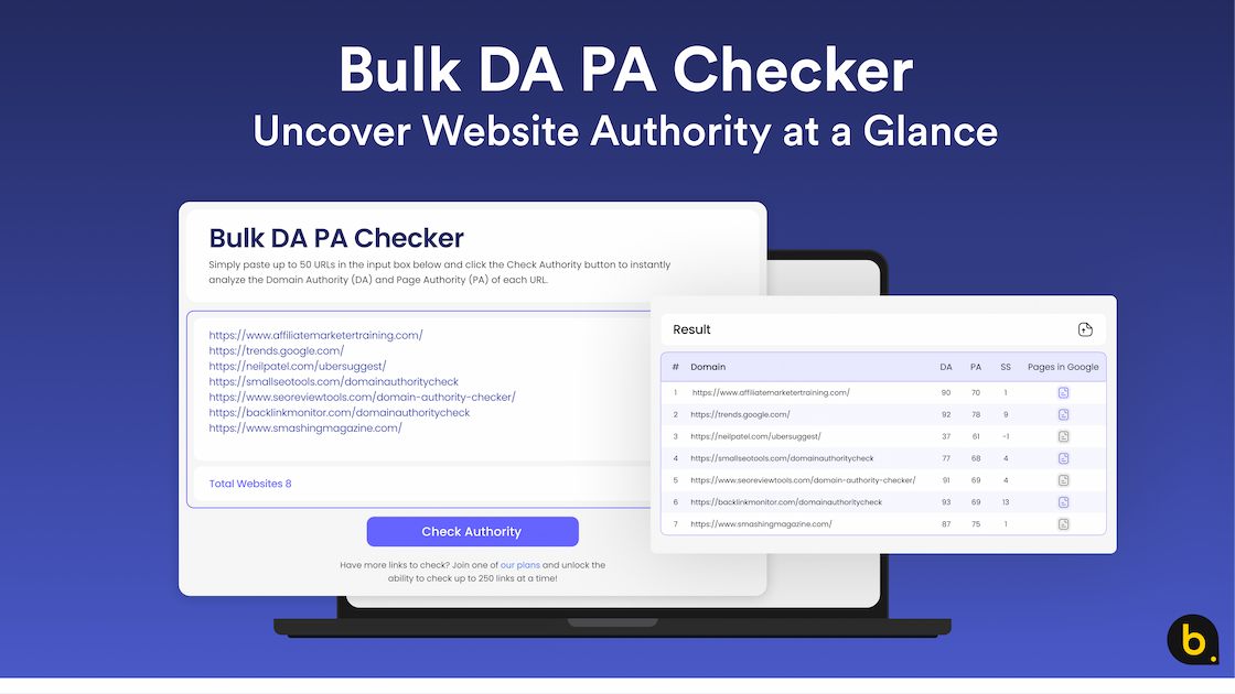 Da pa checker check up to 50 urls at once for free